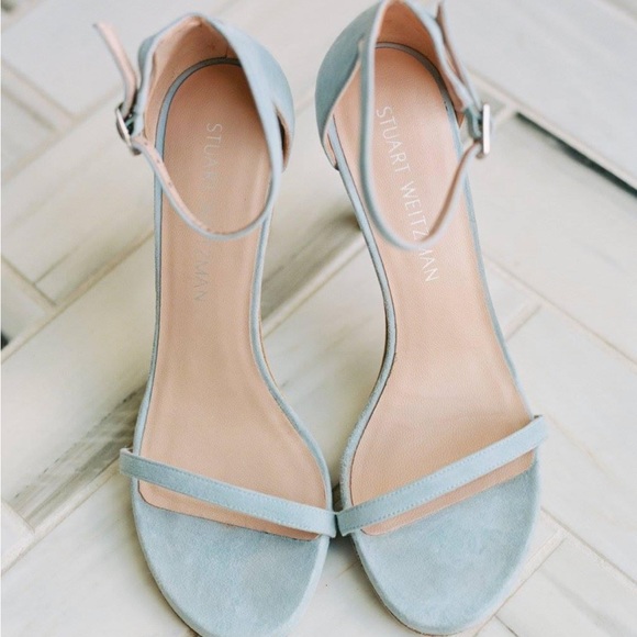 Stuart Weitzman Nudistsong in Azure (light blue) suede. Worn once! Size 7 - Picture 10 of 10